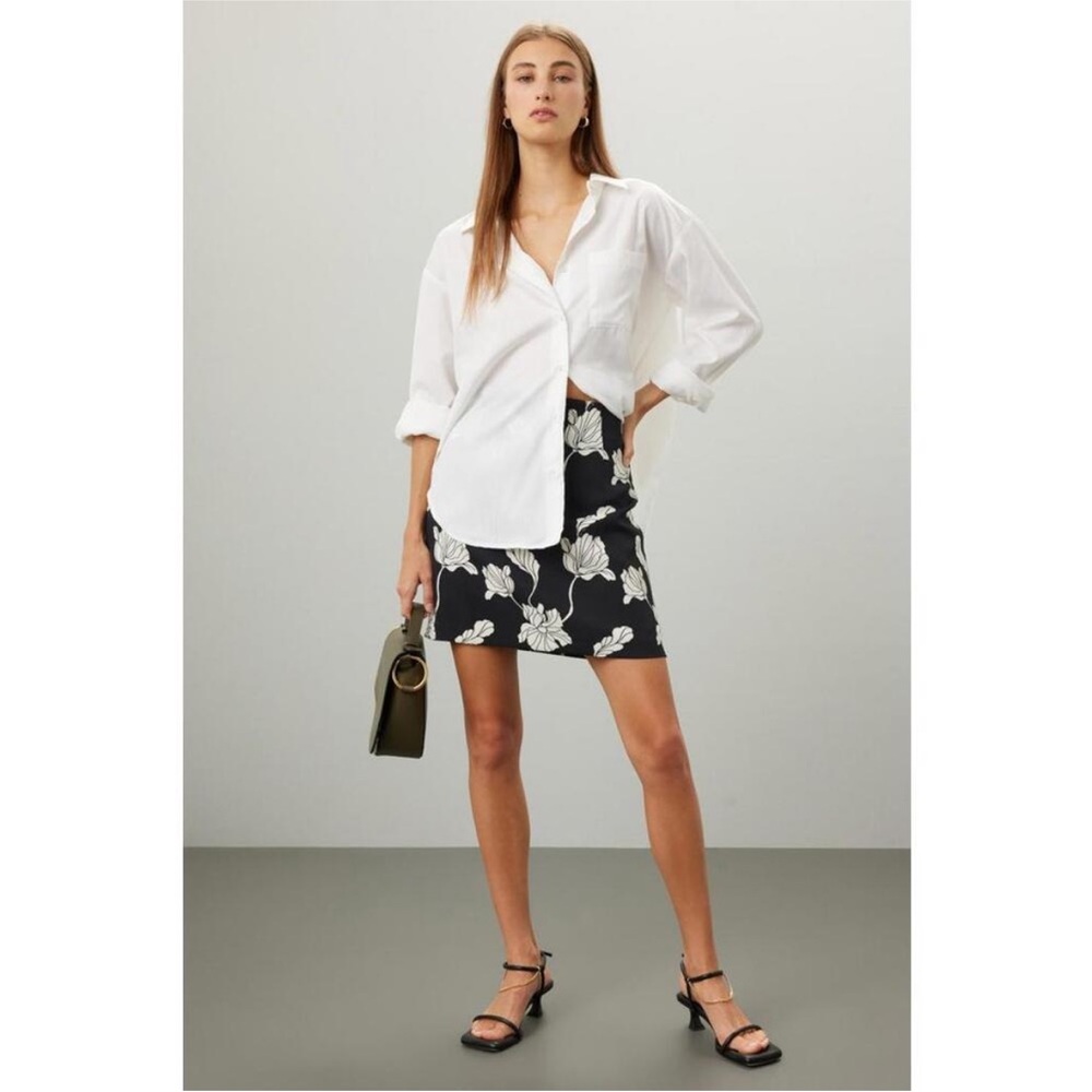 Adam Lippes x RTR Floral Pencil Skirt, Size: 12
